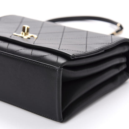 Chanel Calfskin Stitched Flap Black 7 of 10