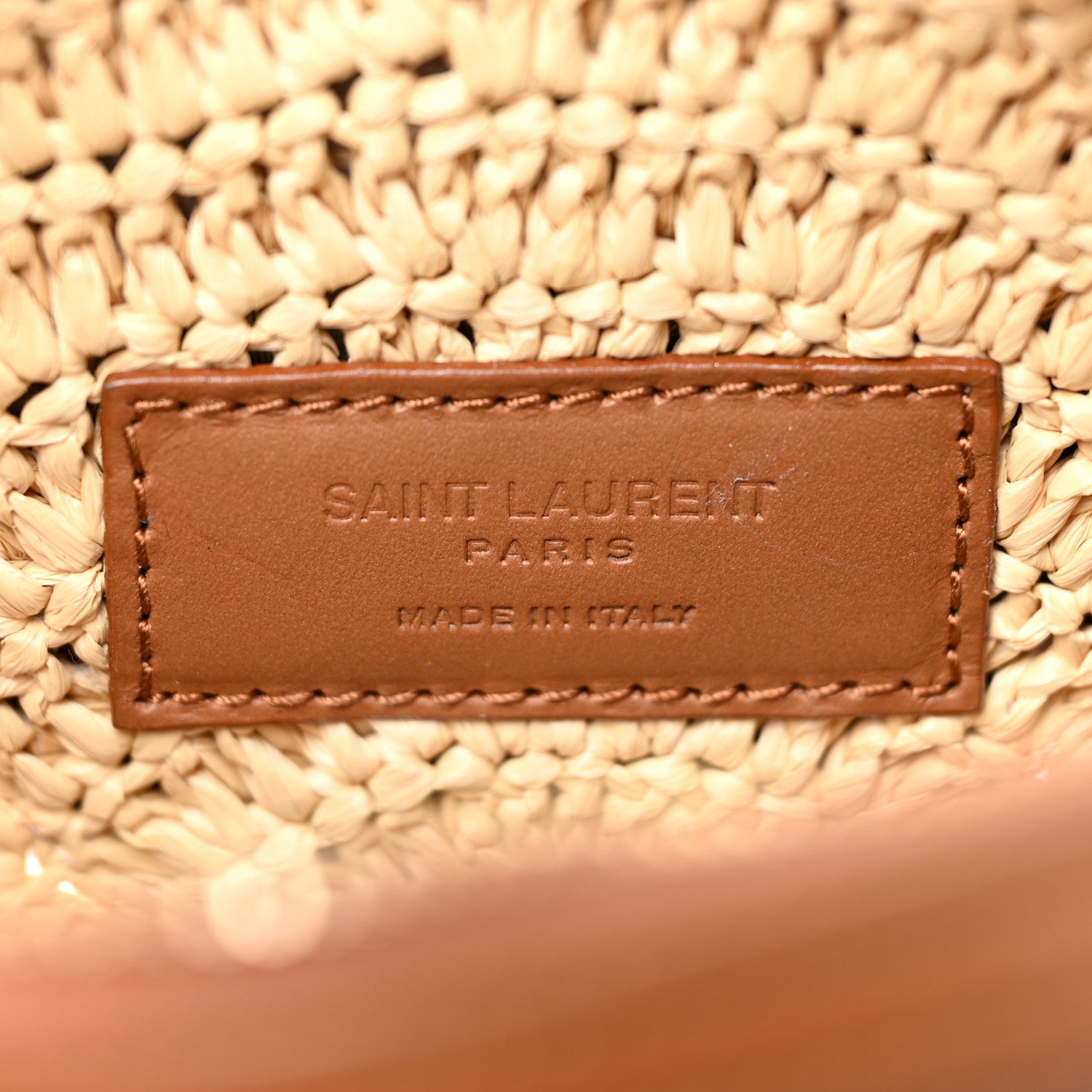 Saint Laurent Raffia Round Camera Bag Beige Naturel 6 of 10
