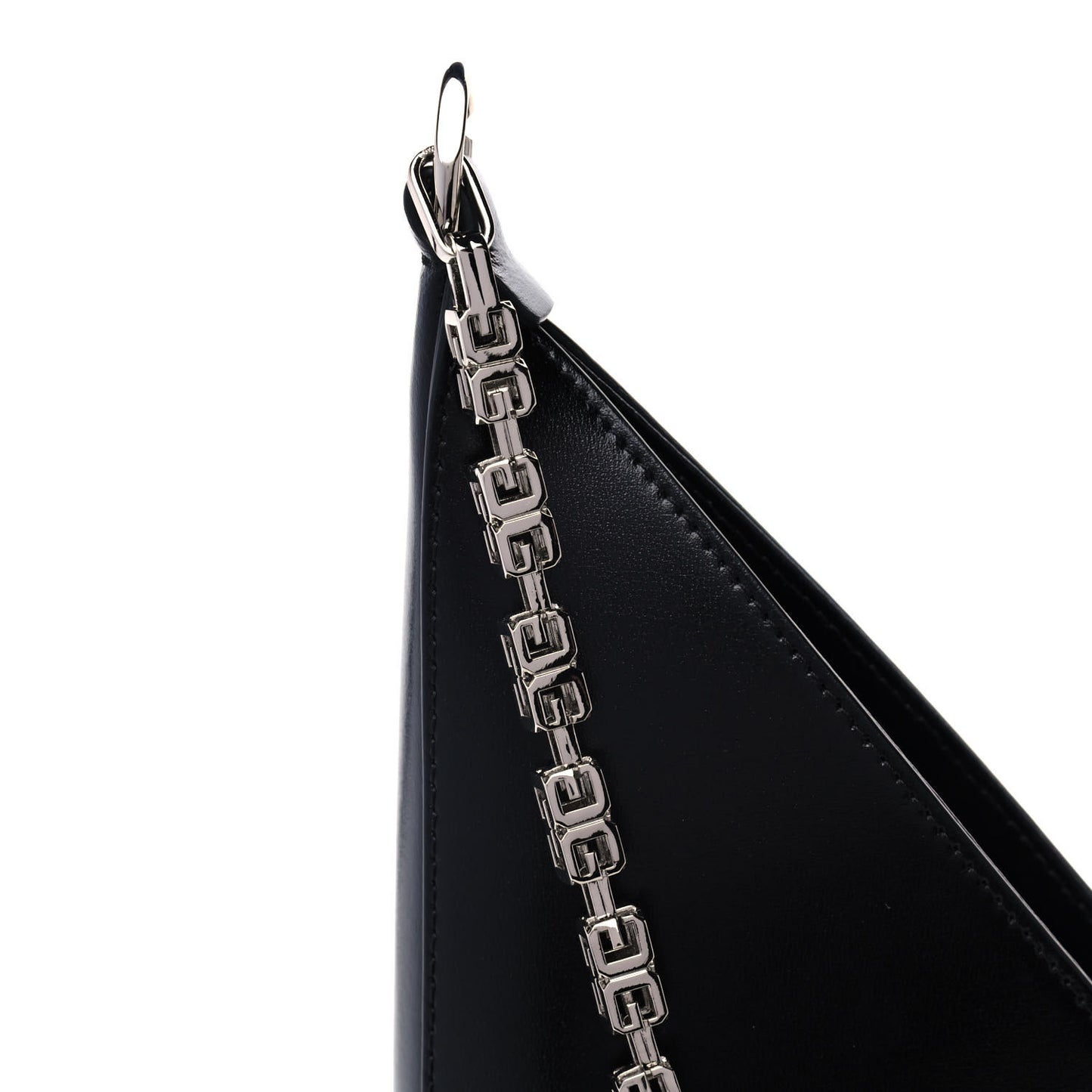 Box Calfskin Small Cut Out Shoulder Bag Black