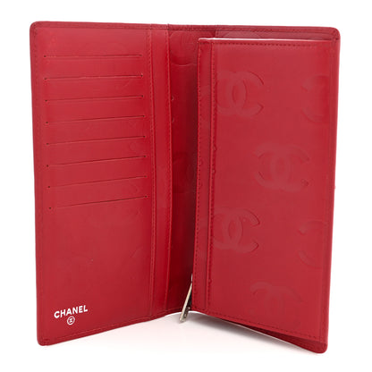 Chanel Calfskin Quilted Cambon Yen Wallet Red 5 of 11