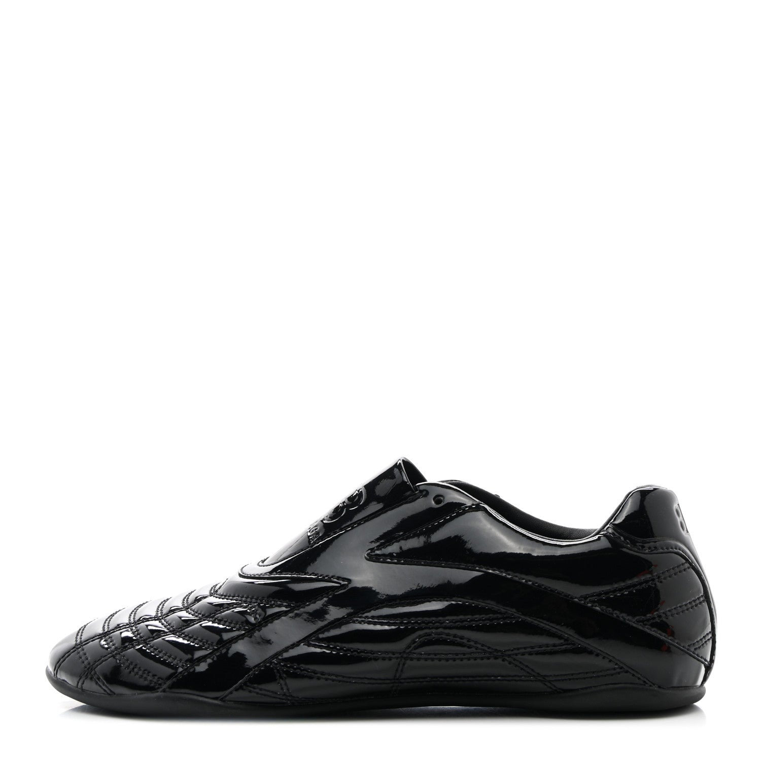 Balenciaga Patent Polyurethane Womens Zen Sneakers 39 Black 1 of 10