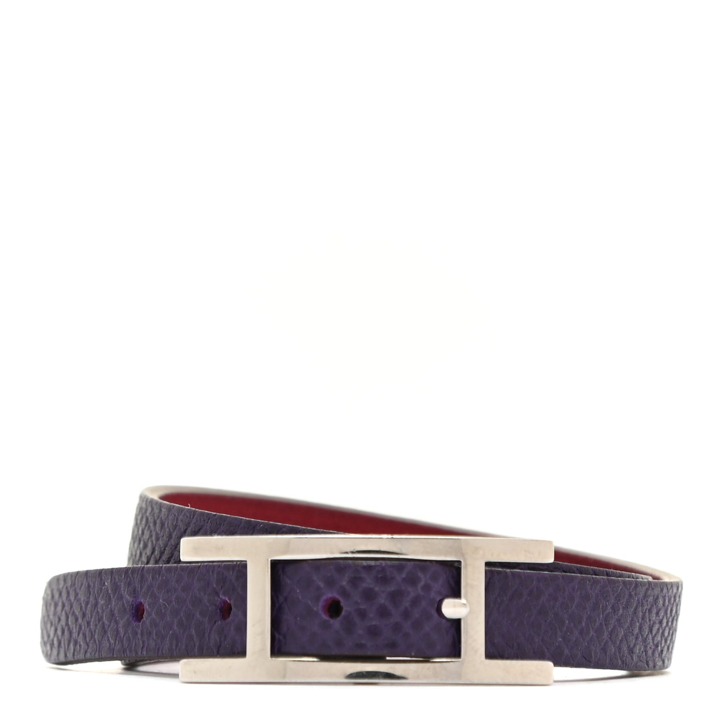 Epsom Swift Behapi Double Tour Bracelet L Iris Rubis