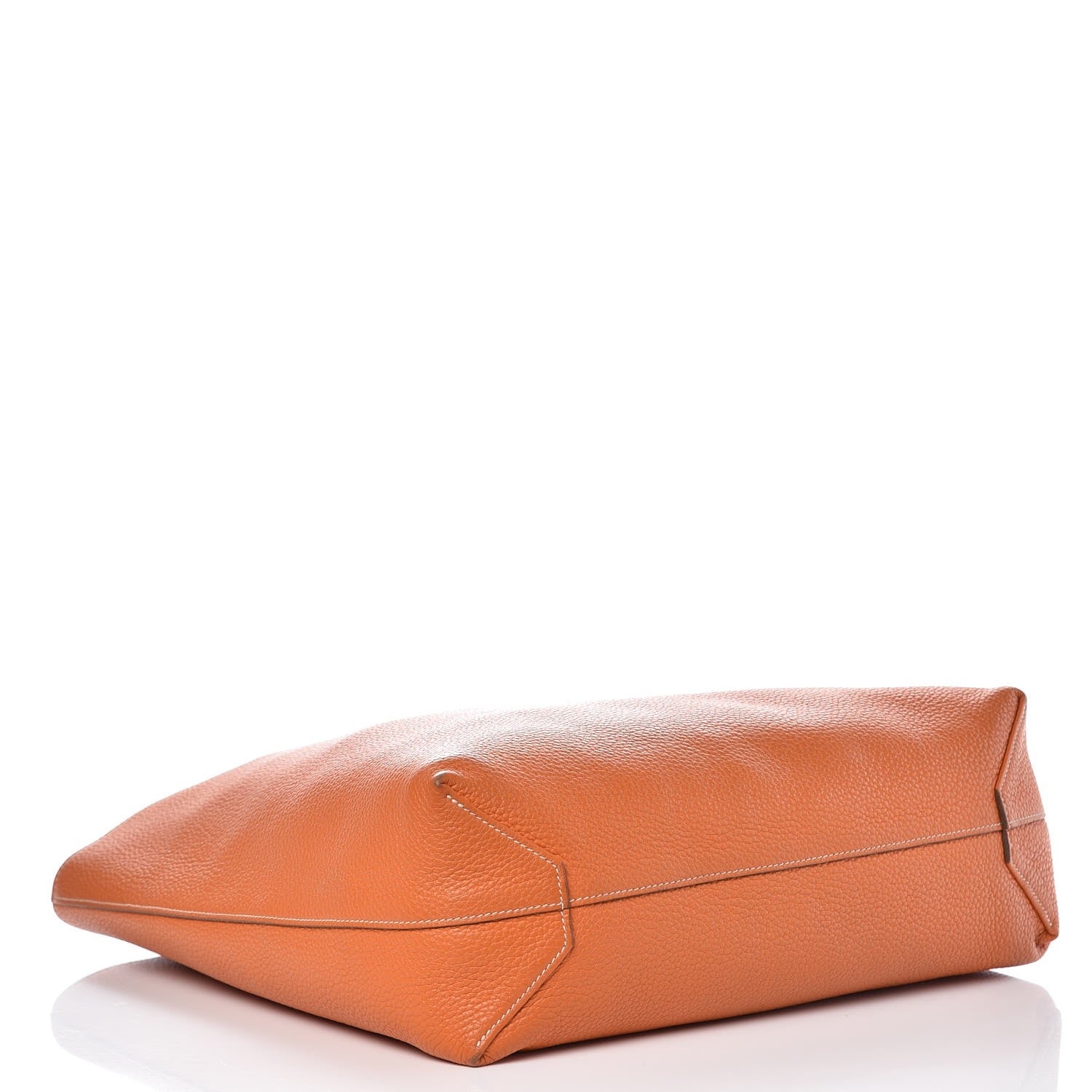 Hermes Taurillon Clemence Double Sens 36 Reversible Tote Orange Curry 7 of 15