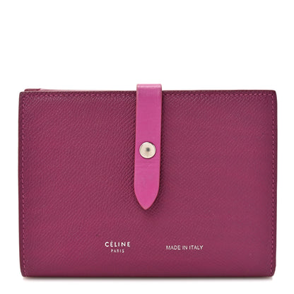Celine Grained Calfskin Medium Multifunction Strap Wallet Magenta 1 of 11
