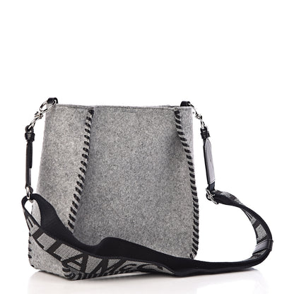 Stella McCartney Eco Felt Mini Logo Crossbody Smoke Slate 3 of 10
