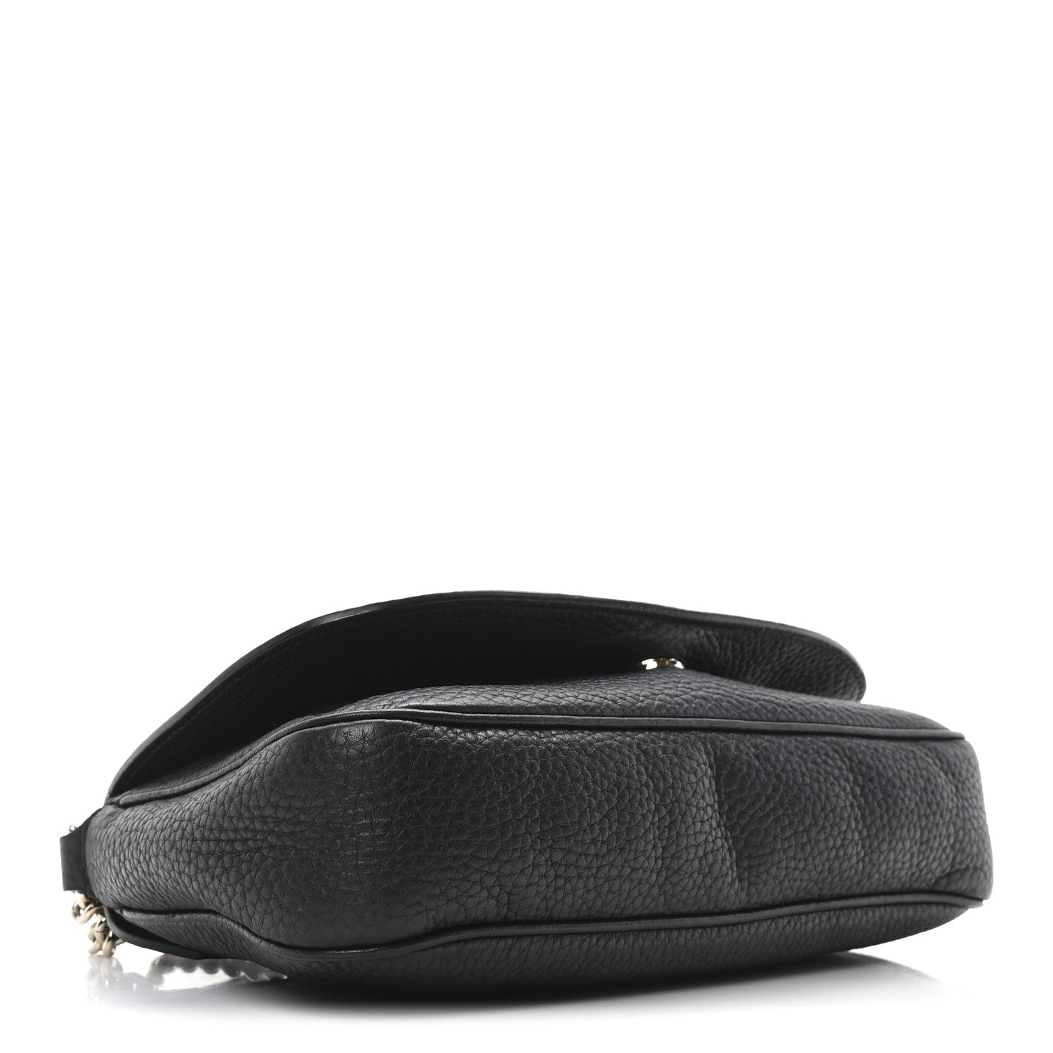 Gucci Pebbled Calfskin Medium Soho Flap Crossbody Black 4 of 10