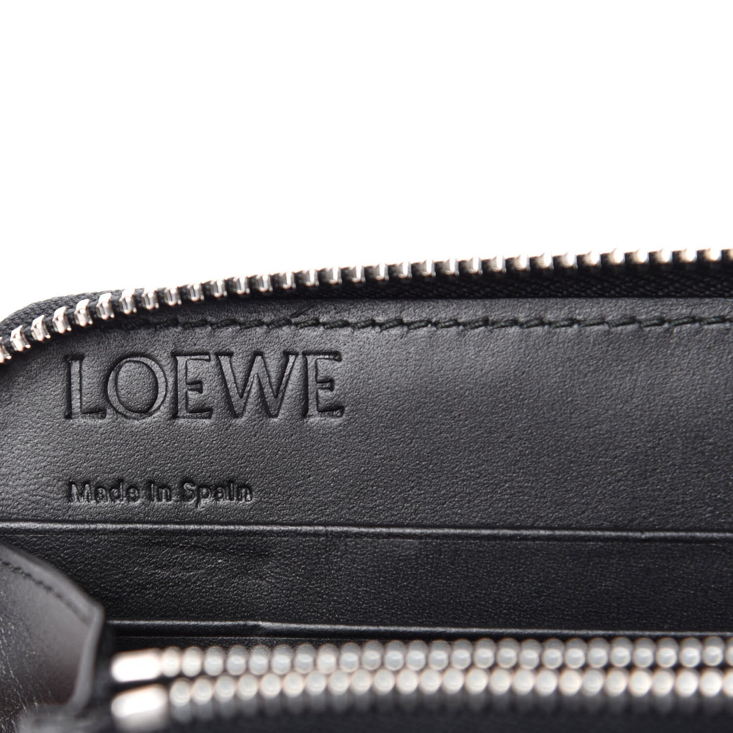 Calfskin Zip Around Wallet Black