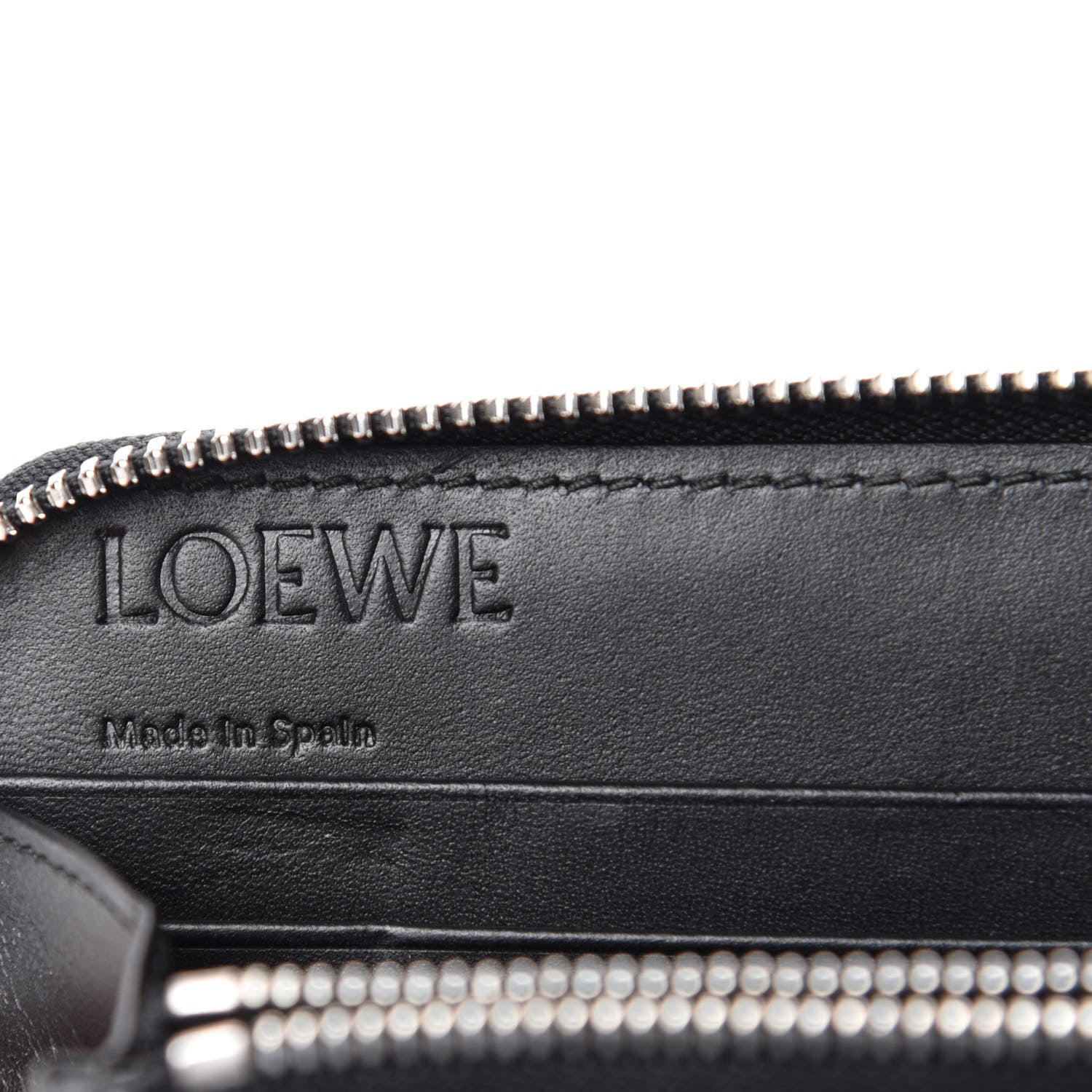 Loewe Calfskin Zip Around Wallet Black 6 of 6