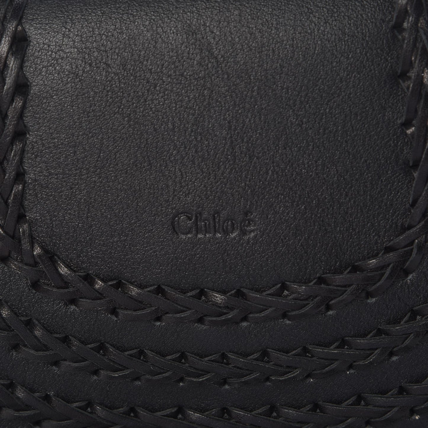 Calfskin Braided Small Hudson Shoulder Bag Black
