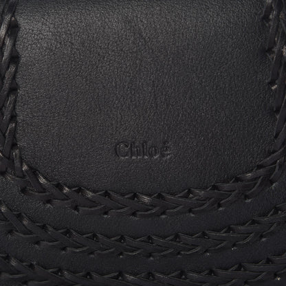 Chloe Calfskin Braided Small Hudson Shoulder Bag Black 7 of 12