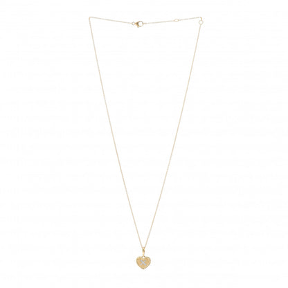 David Yurman 18K Yellow Gold Diamond Heart Initial X Charm Necklace 3 of 5
