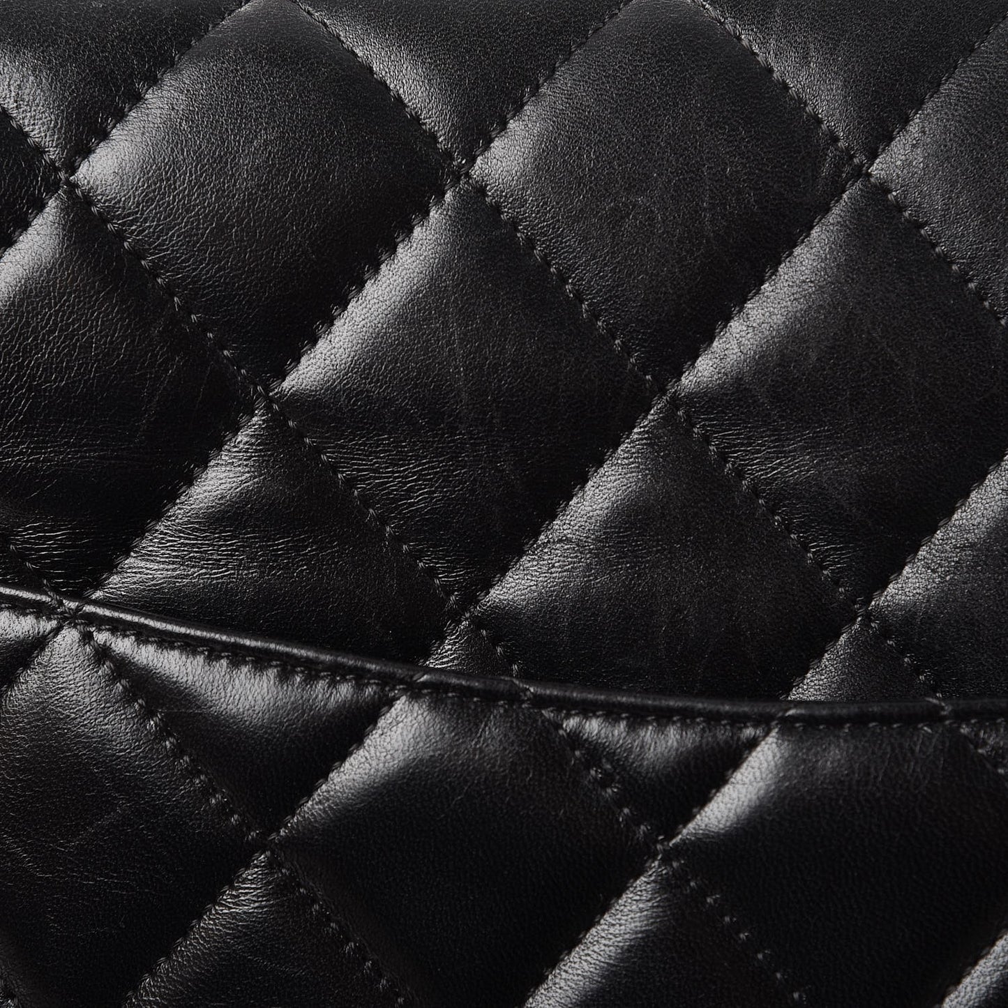 Lambskin Quilted Large Trendy CC Dual Handle Flap Bag Black