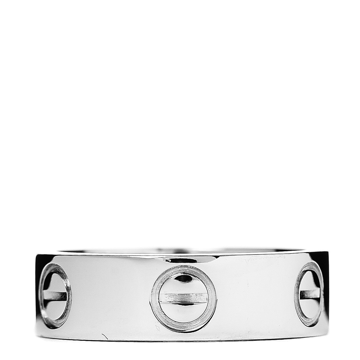 Cartier 18K White Gold 5.5mm LOVE Ring 49 4.75 1 of 3