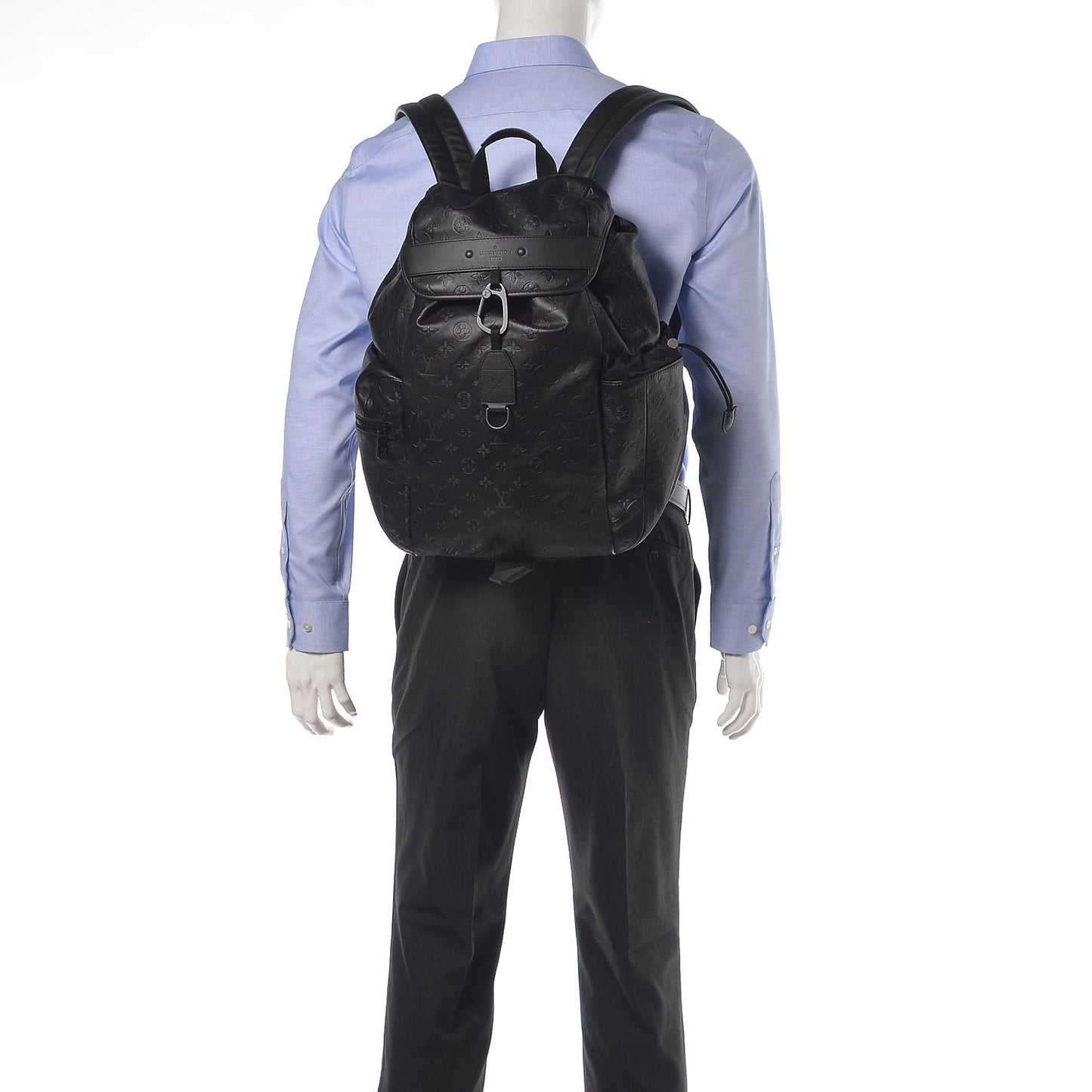 Calfskin Monogram Shadow Discovery Backpack Black
