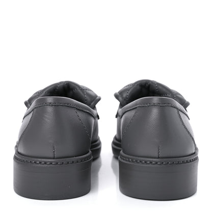 Chanel Lambskin Quilted CC Turnlock Moccasins 38.5 Grey 6 of 11