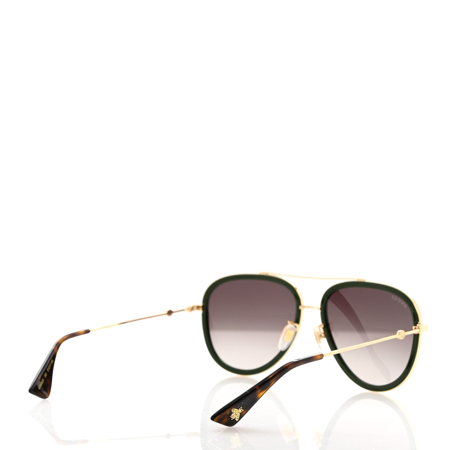 Gucci Web Aviator Sunglasses GG0062S Green Red 4 of 8