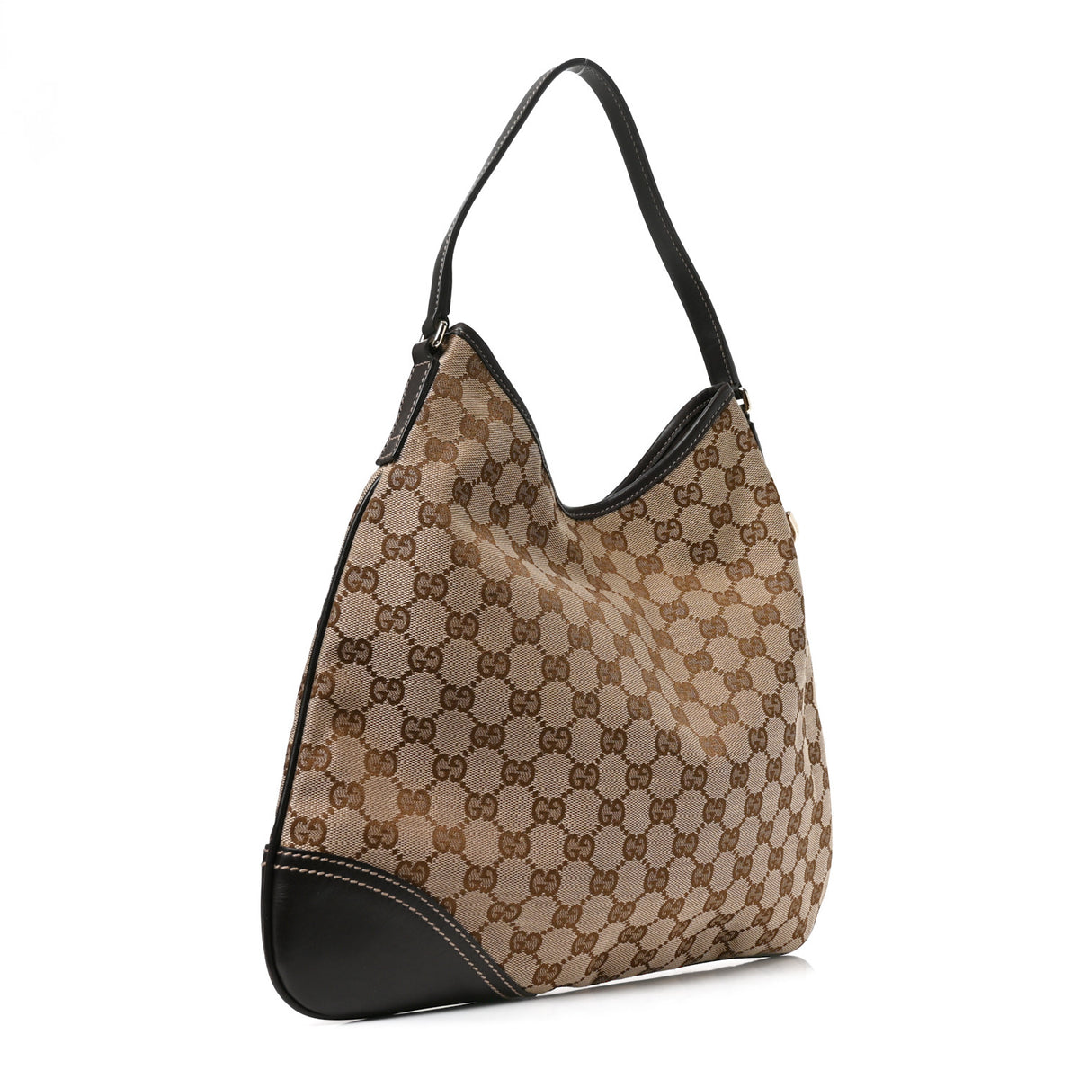 Gucci Monogram Medium New Britt Hobo Dark Brown 3 of 10
