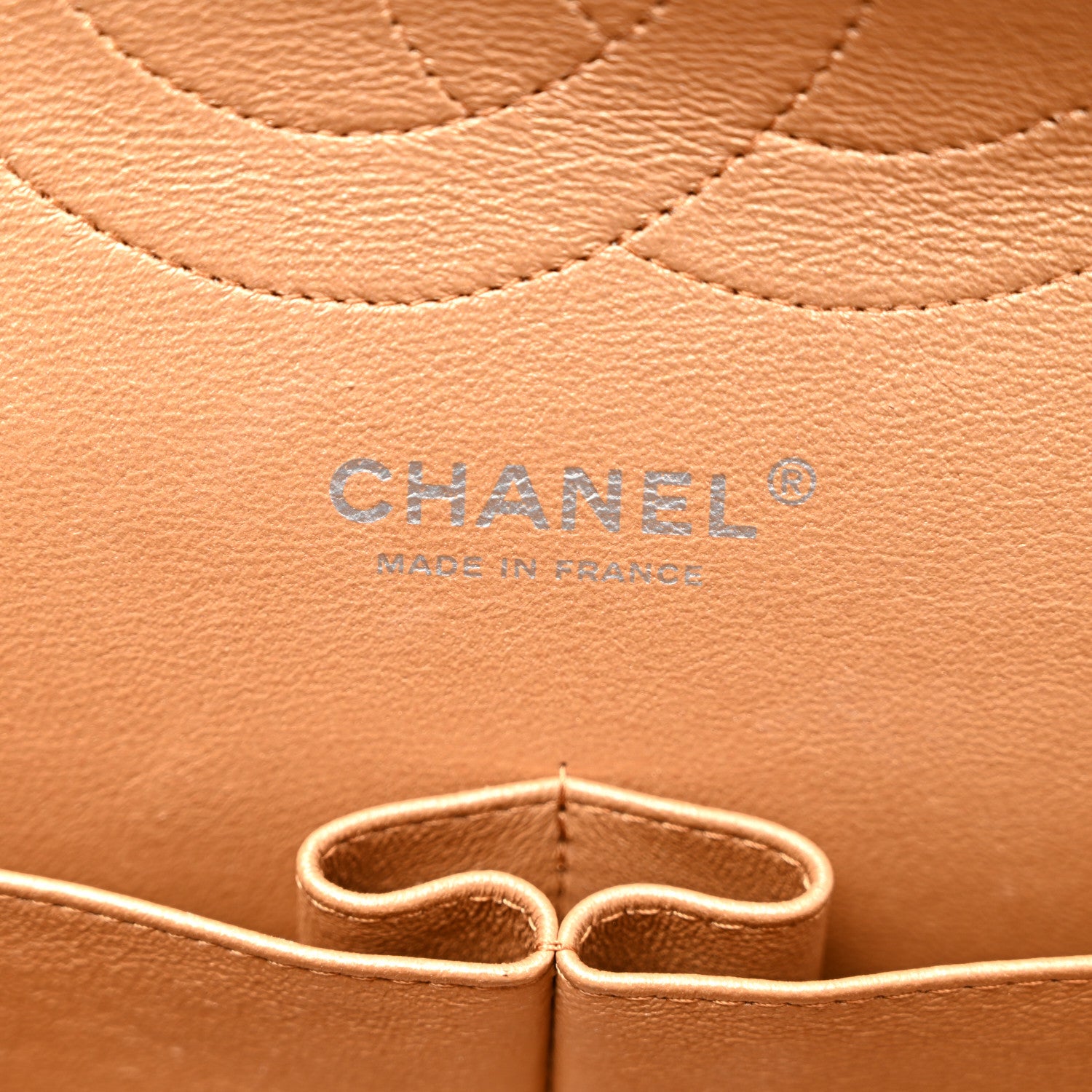 Chanel Metallic Caviar Quilted Jumbo Double Flap Copper 6 of 10