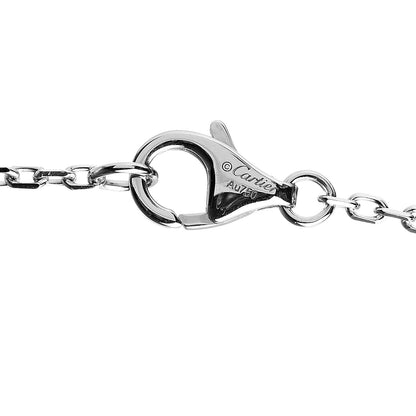 Cartier 18K White Gold Diamond Interlocking LOVE Paved Necklace 5 of 7