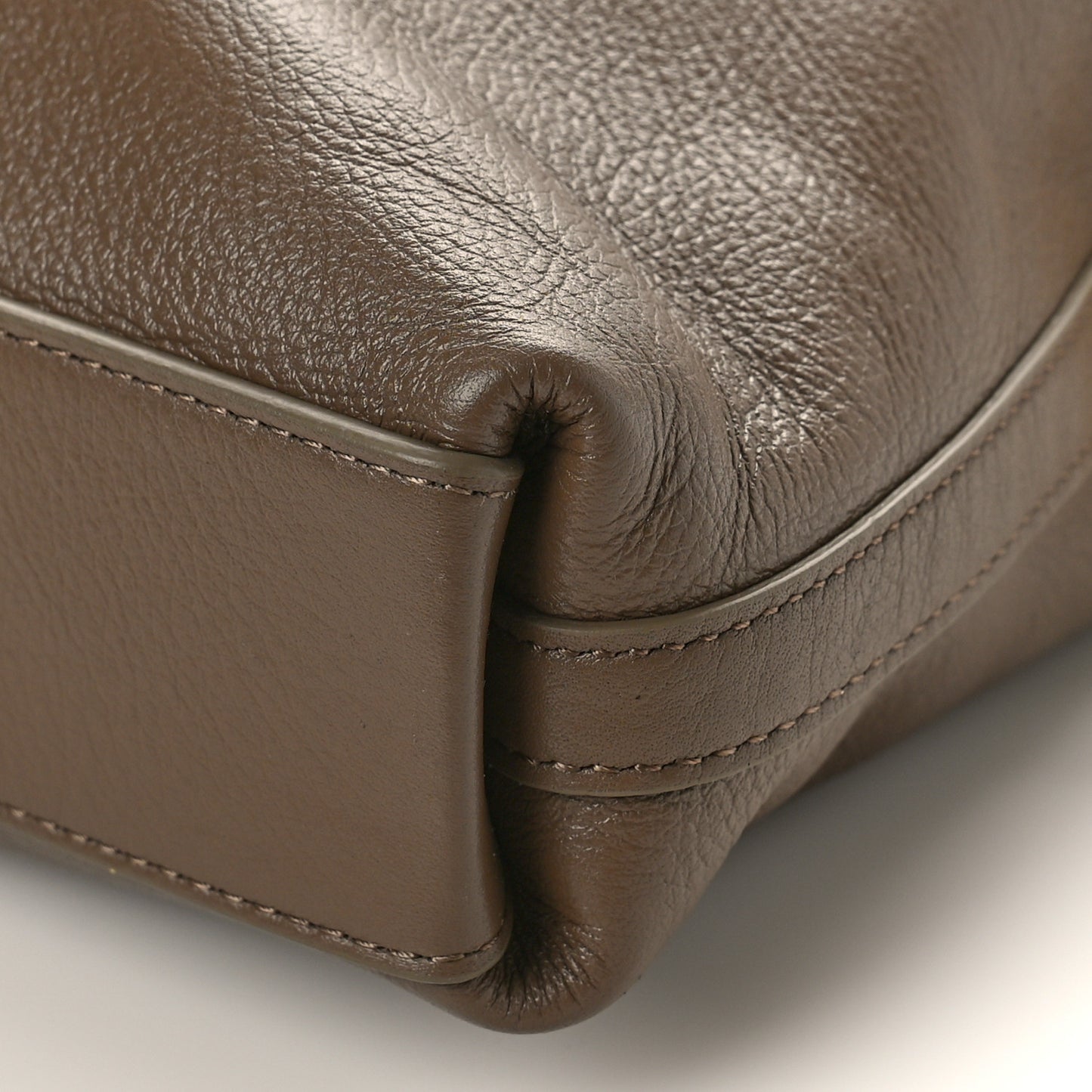 Tumbled Calfskin Medium Voyou Bag Taupe