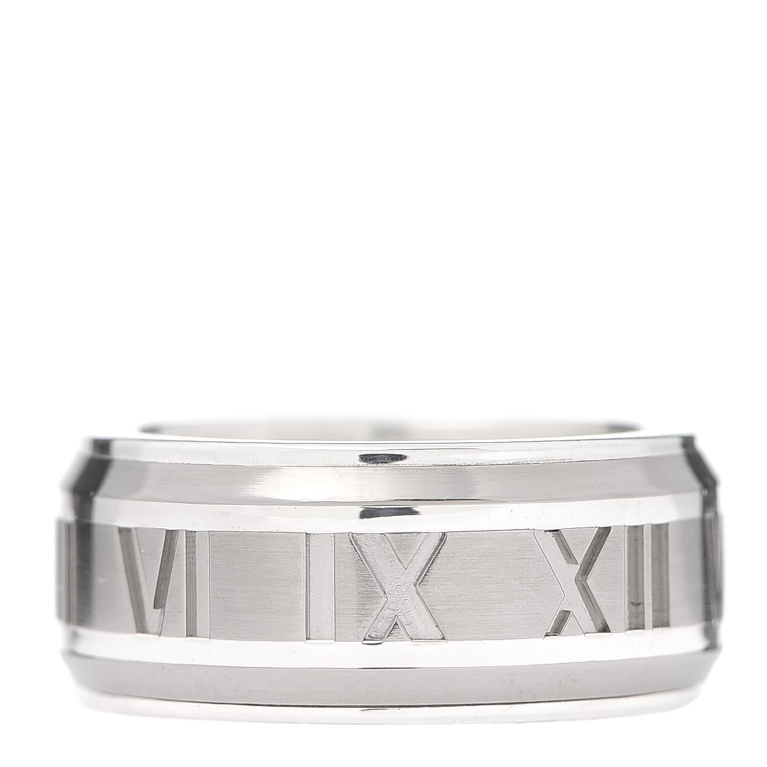 Tiffany Sterling Silver Titanium Atlas Band Ring 48 4.5 3 of 7