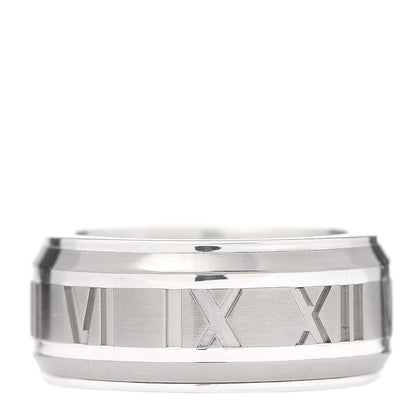 Tiffany Sterling Silver Titanium Atlas Band Ring 48 4.5 3 of 7