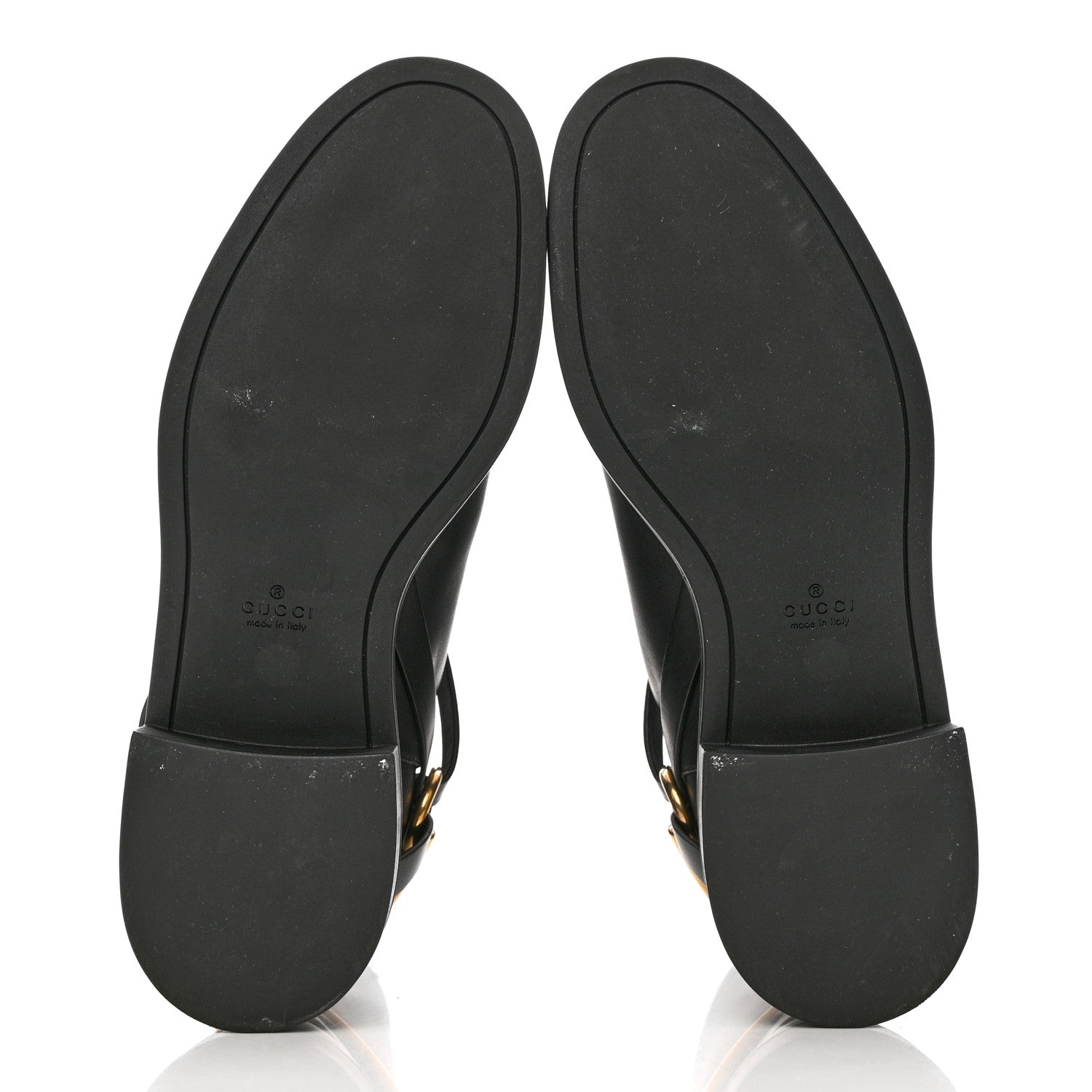 Gucci Calfskin Tess Horsebit Ankle Boots 37 Black 6 of 9