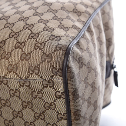 Gucci GG Monogram Web Large Collapsible Carry On Duffle Beige Brown 13 of 17