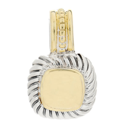 David Yurman Sterling Silver 14K Yellow Gold 7mm Albion Enhancer Pendant 1 of 4