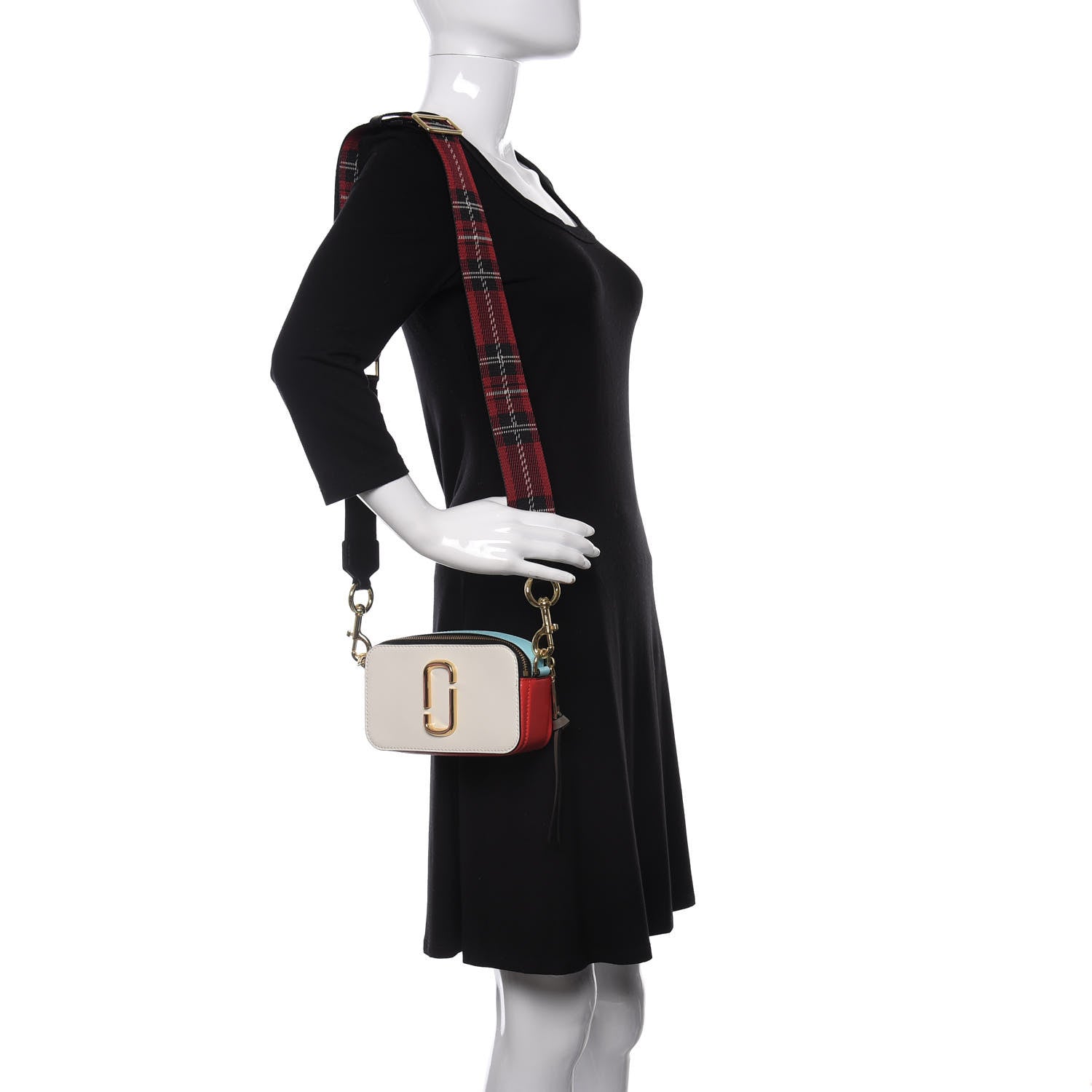 Marc Jacobs Saffiano Small Snapshot Camera Bag Porcelain Multi 2 of 10
