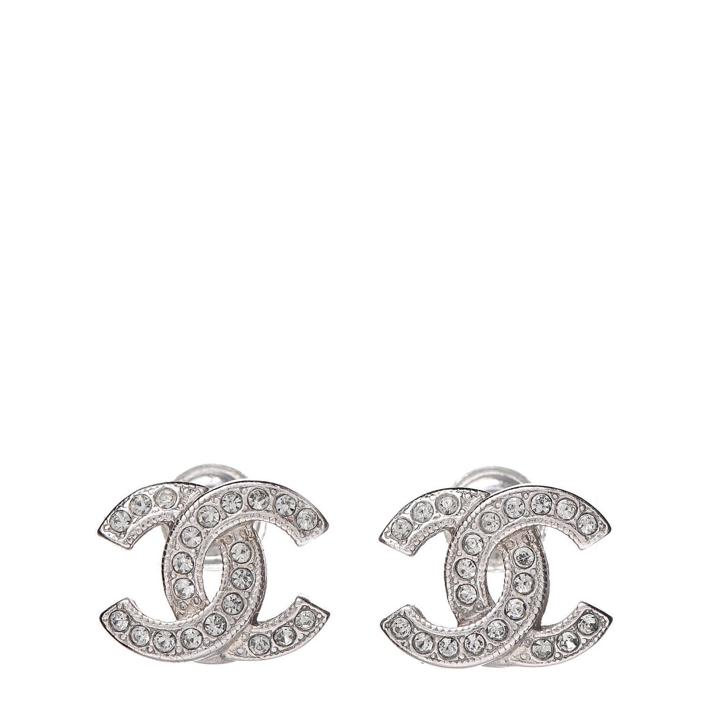 Crystal Mini Timeless CC Earrings Silver