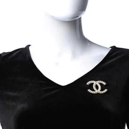 Chanel Pearl CC Brooch Gold 2 of 5