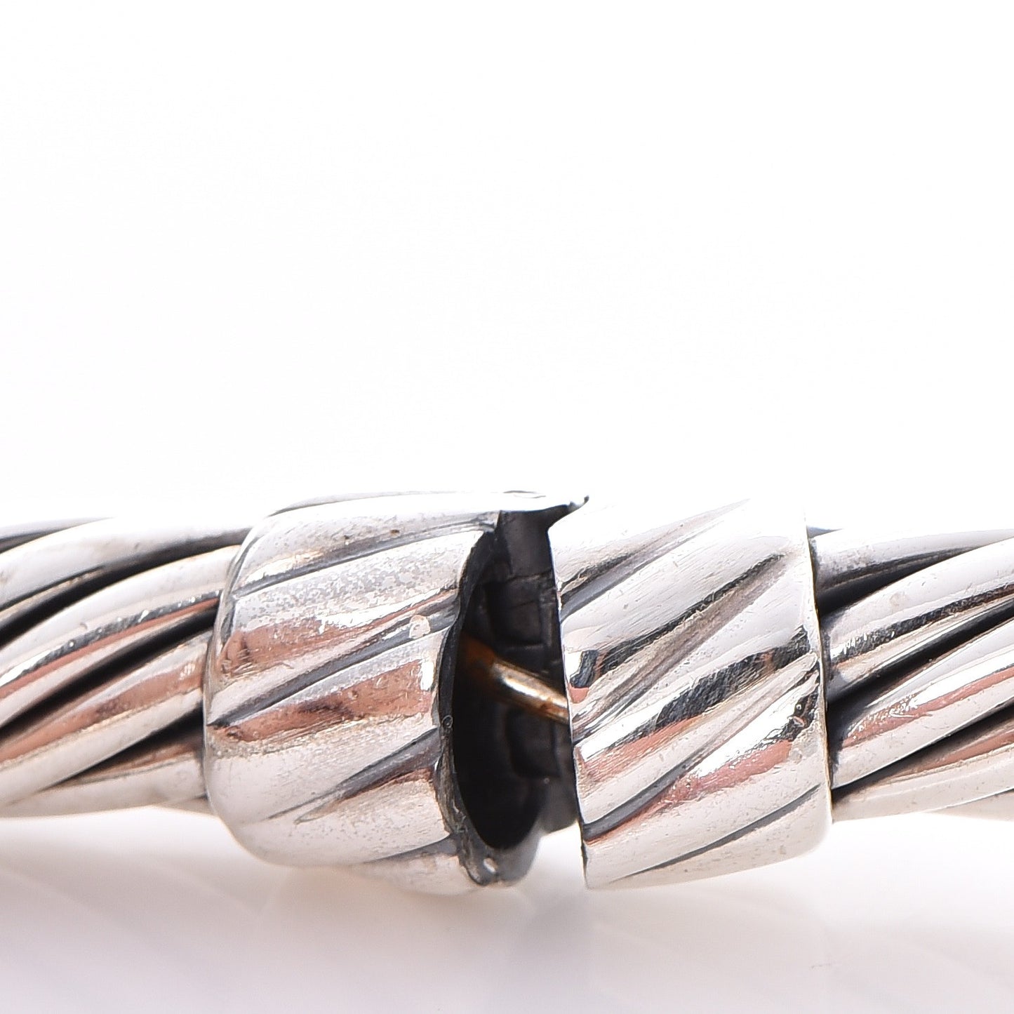 Sterling Silver 14K Yellow Gold 10mm Cable Classics Bracelet