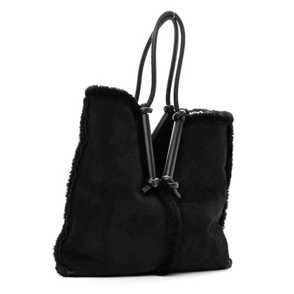Bottega Veneta Shearling Reversible Tote Black 4 of 15