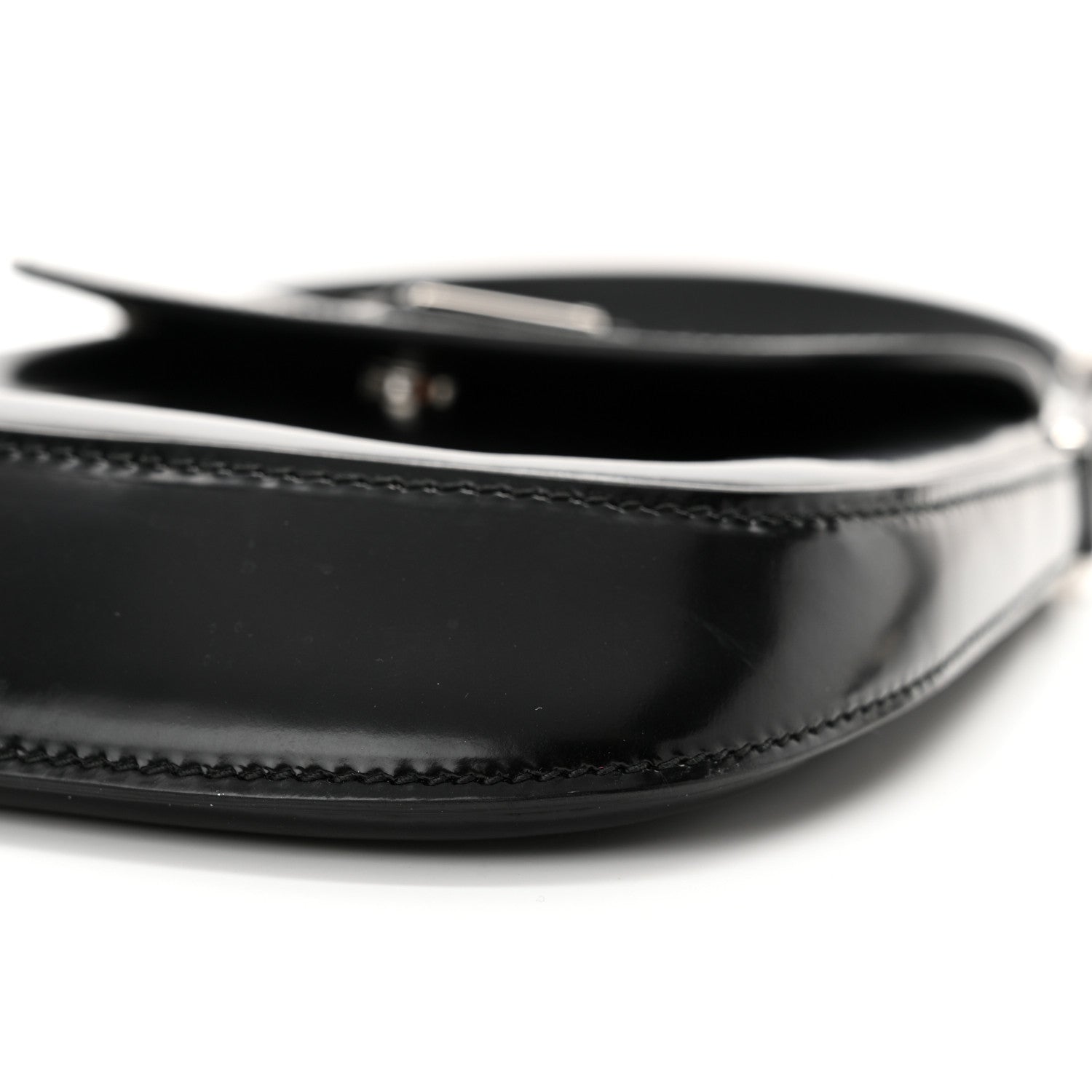 Prada Spazzolato Mini Cleo Flap Adjustable Strap Shoulder Bag Black 10 of 14