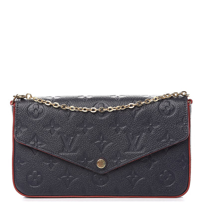 Louis Vuitton Empreinte Pochette Felicie Chain Wallet Marine Rouge 1 of 12