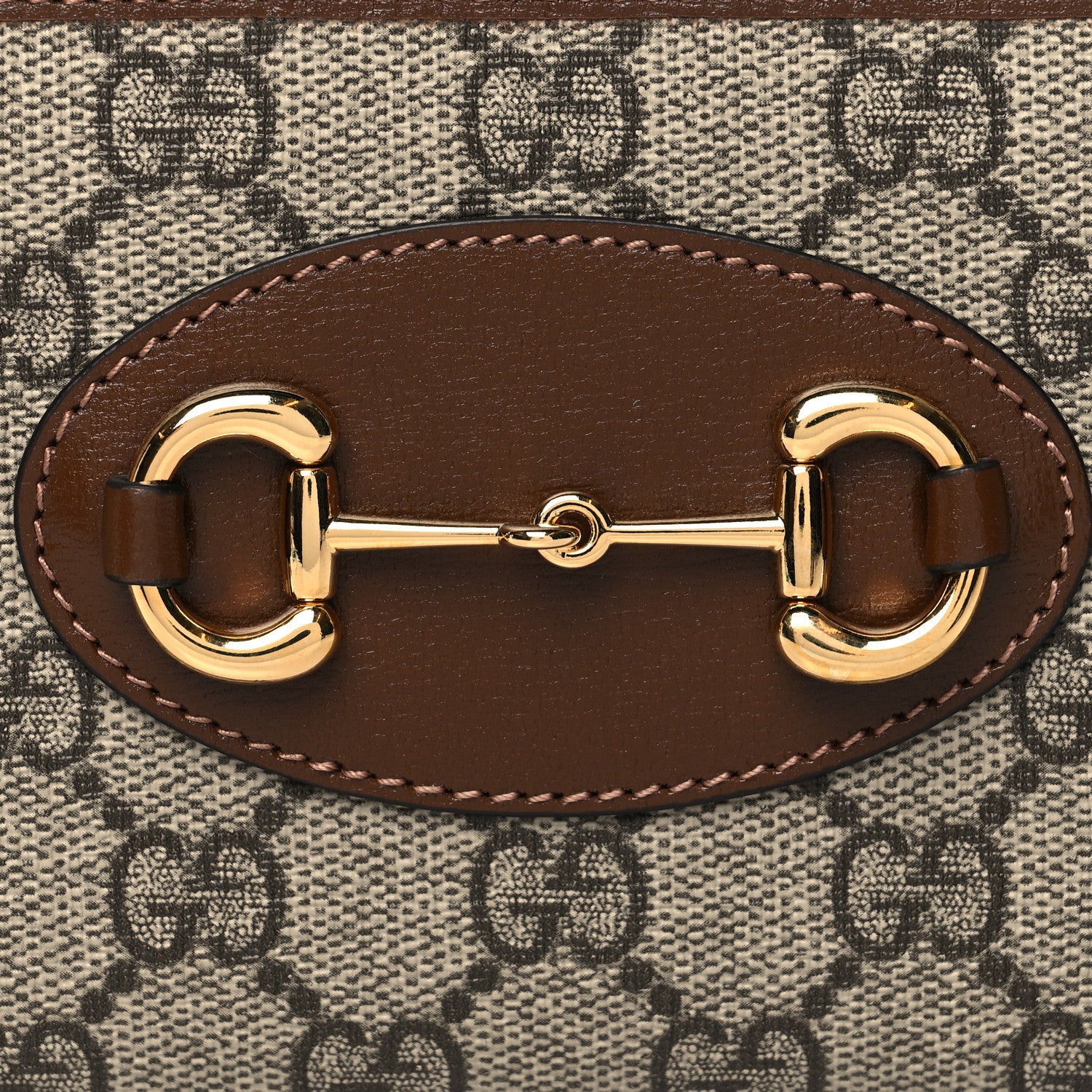 Gucci GG Supreme Monogram Azalea Calfskin Horsebit 1955 Zip Around Wallet Beige Ebony Brown Sugar 8 of 8