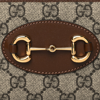 Gucci GG Supreme Monogram Azalea Calfskin Horsebit 1955 Zip Around Wallet Beige Ebony Brown Sugar 8 of 8