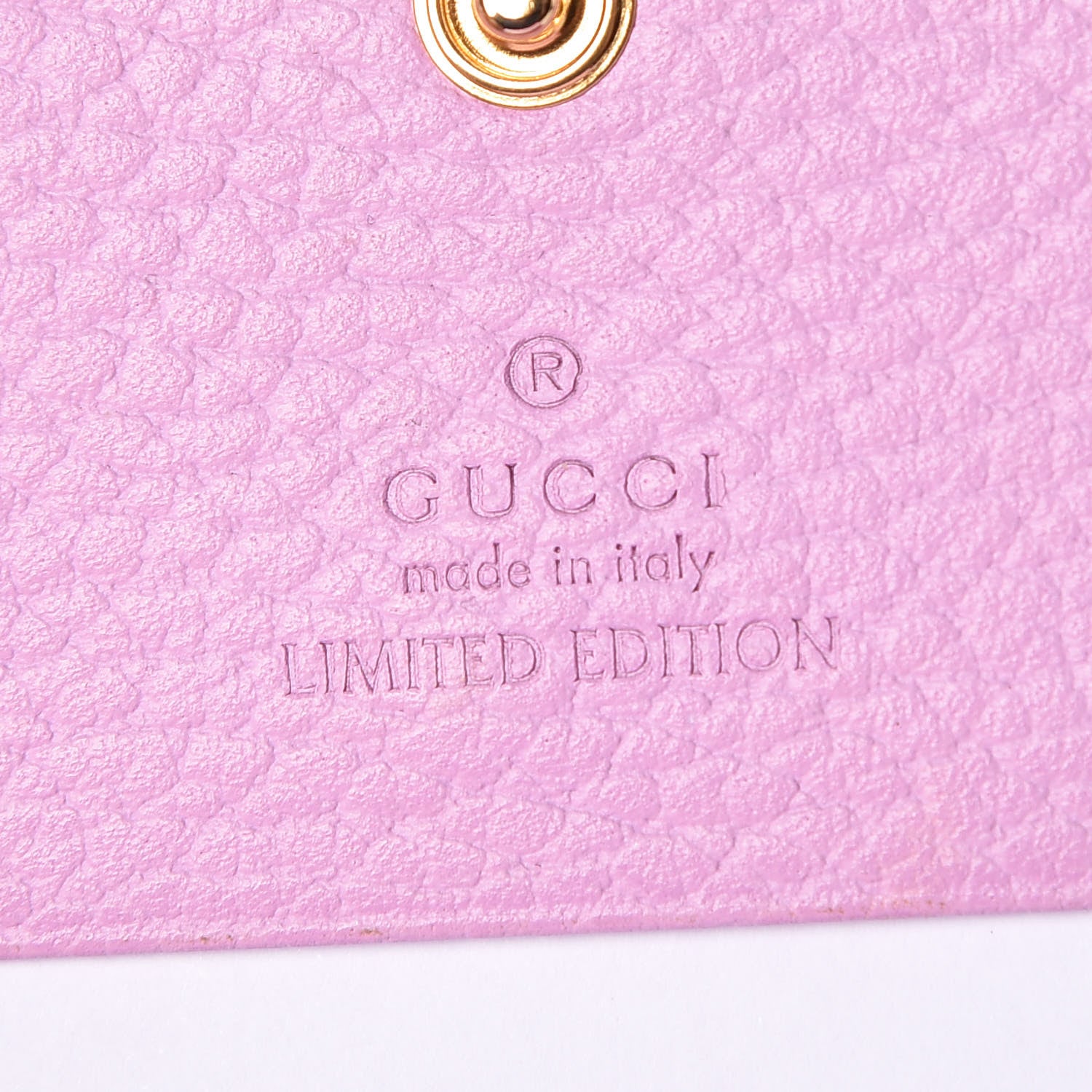 Gucci Dollar Calfskin Bosco Card Case Wallet Malva 6 of 7