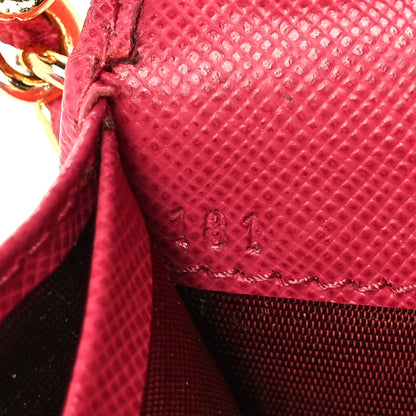 Prada Saffiano Metal Oro Chain Wallet Tamaris 6 of 11