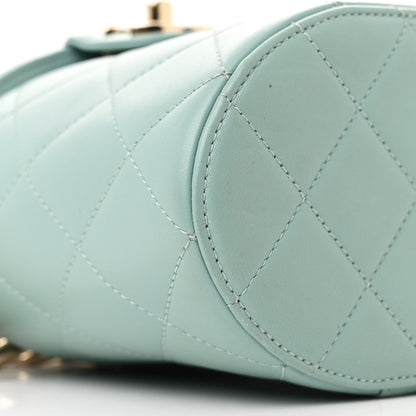 Chanel Lambskin Resin Elegant Chain Vanity Case Light Blue 9 of 10