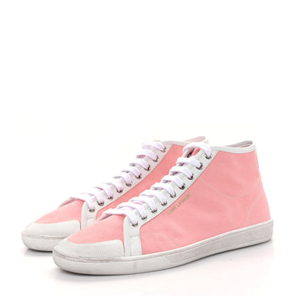Saint Laurent Womens Court Classic SL/39 Mid Top Sneakers 44 White Pink 3 of 8