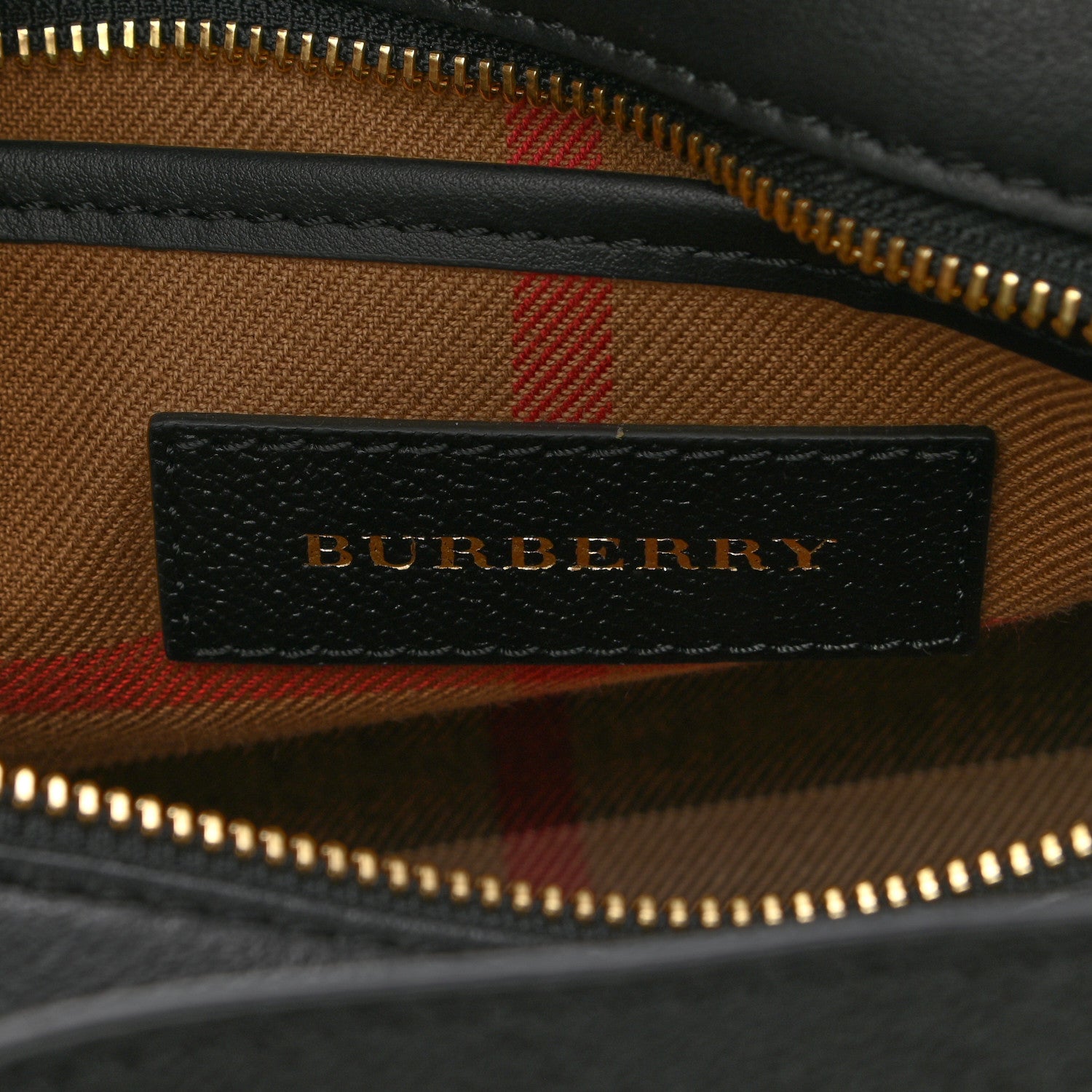 Burberry Soft Grain Calfskin Small Buckle Zip Bag Black 6 of 11
