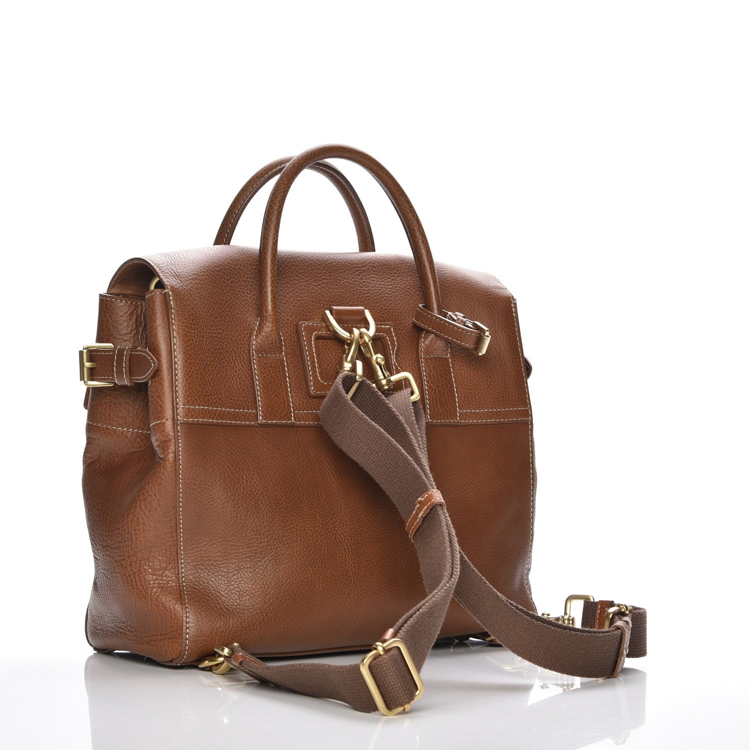 Mulberry Natural Leather Cara Delevigne Convertible Satchel Oak 4 of 12