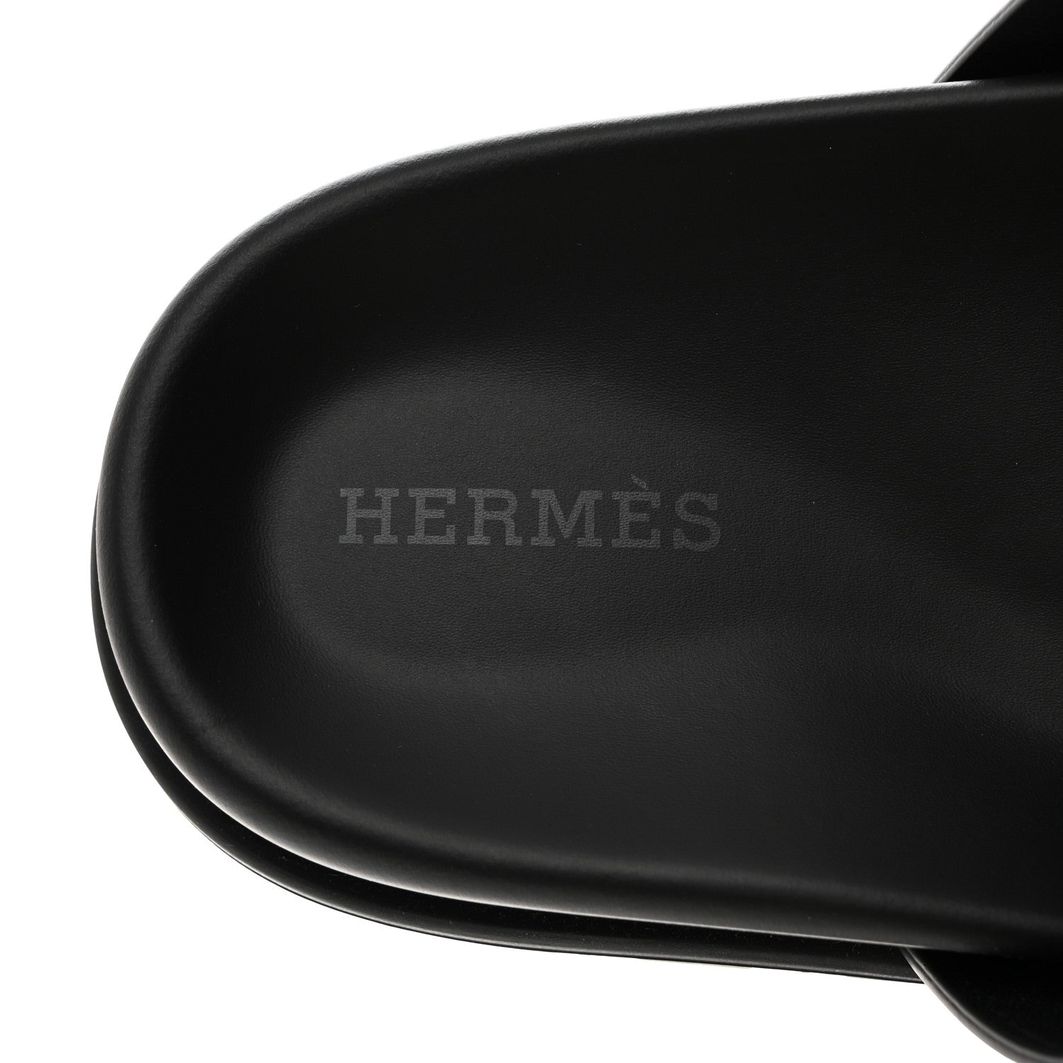 Hermes Calfskin Womens Chypre Sandals 37.5 Black 6 of 9