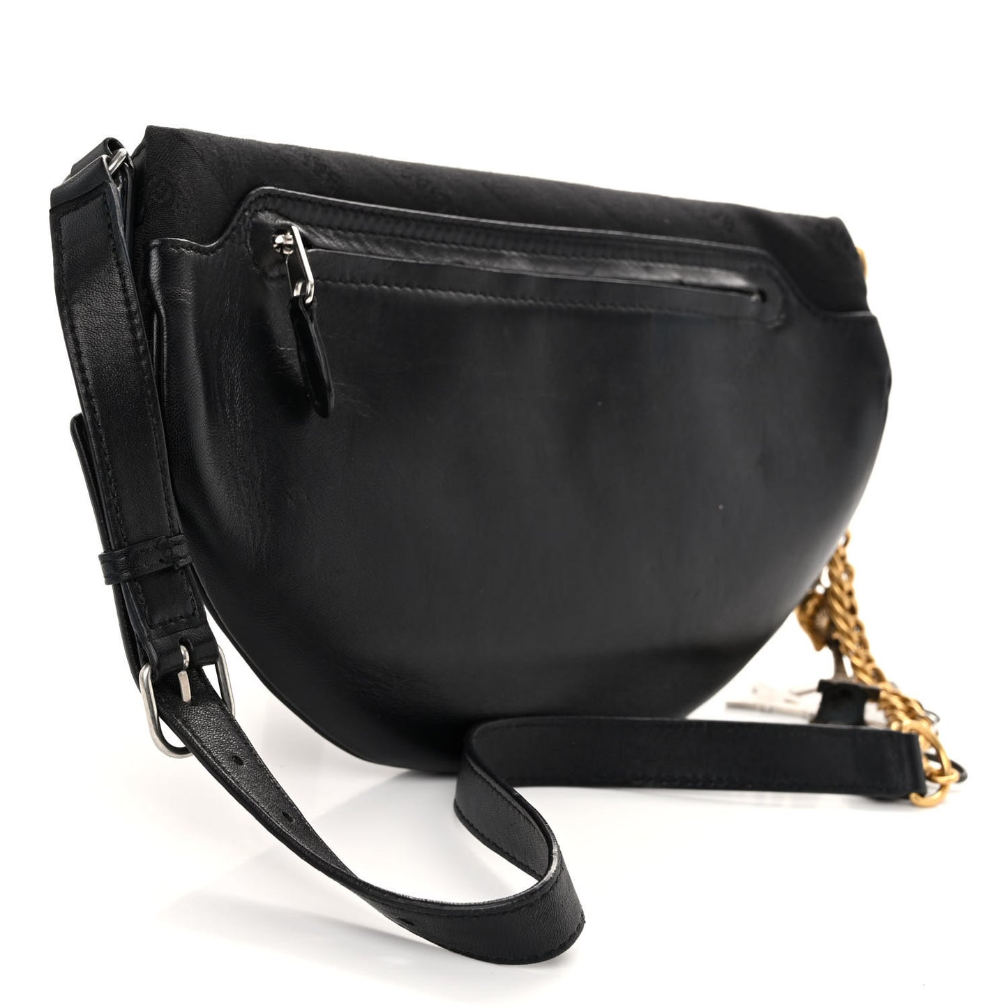 Canvas Jacquard Diagonal Allover Logo XS Souvenir Belt Bag Black