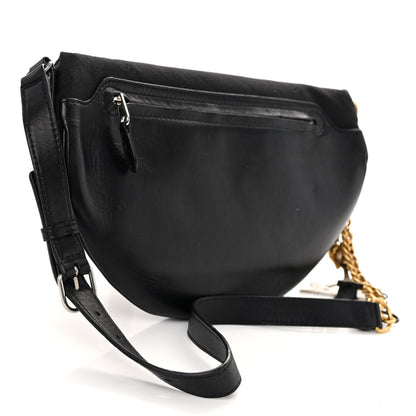 Balenciaga Canvas Jacquard Diagonal Allover Logo XS Souvenir Belt Bag Black 3 of 10