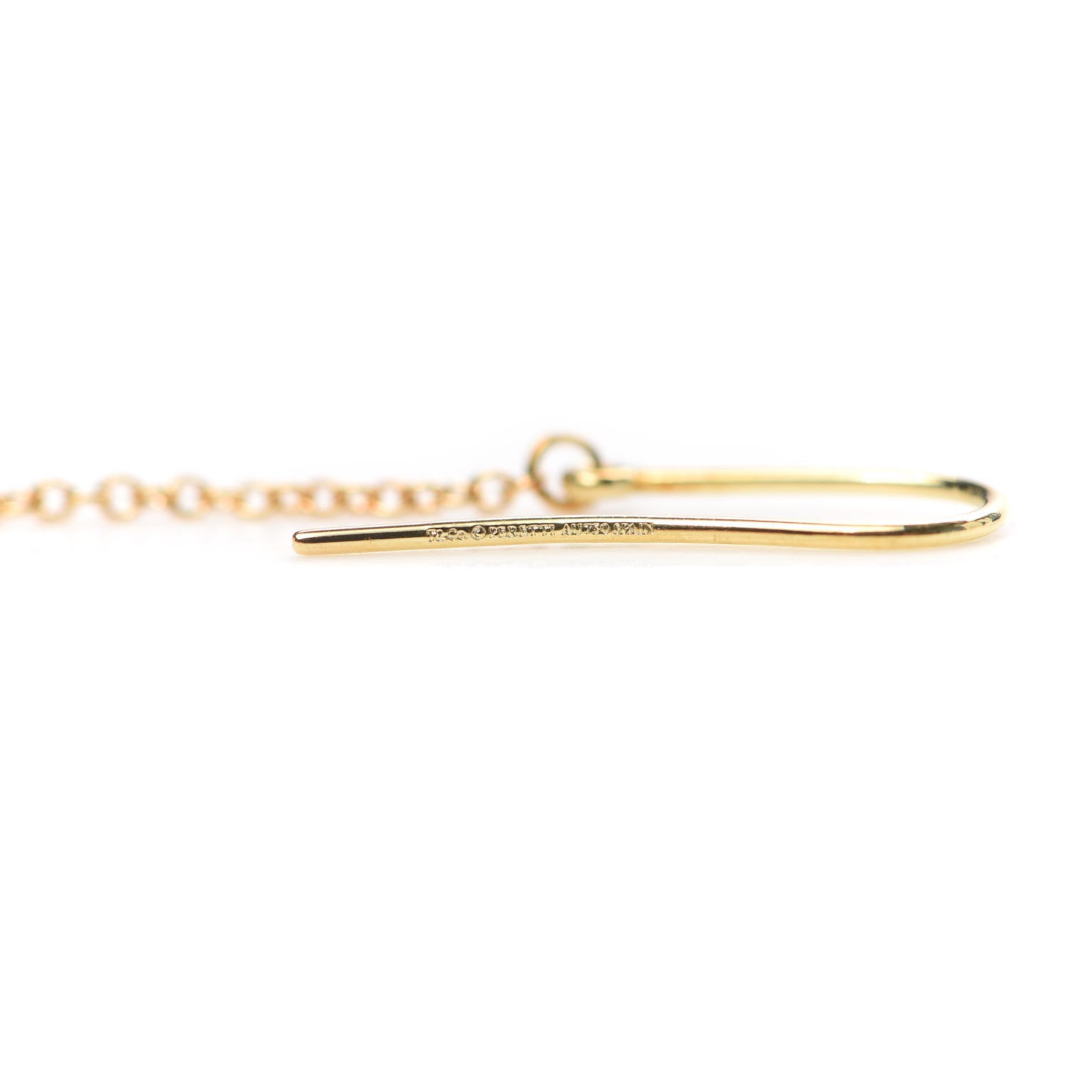 Tiffany 18K Yellow Gold Elsa Peretti Pearls By The Yard Drop Earrings 3 of 4