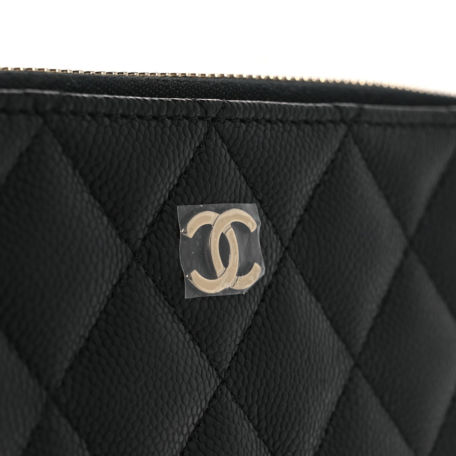 Chanel Caviar Quilted Zipped Travel Pouch Black 13 of 14