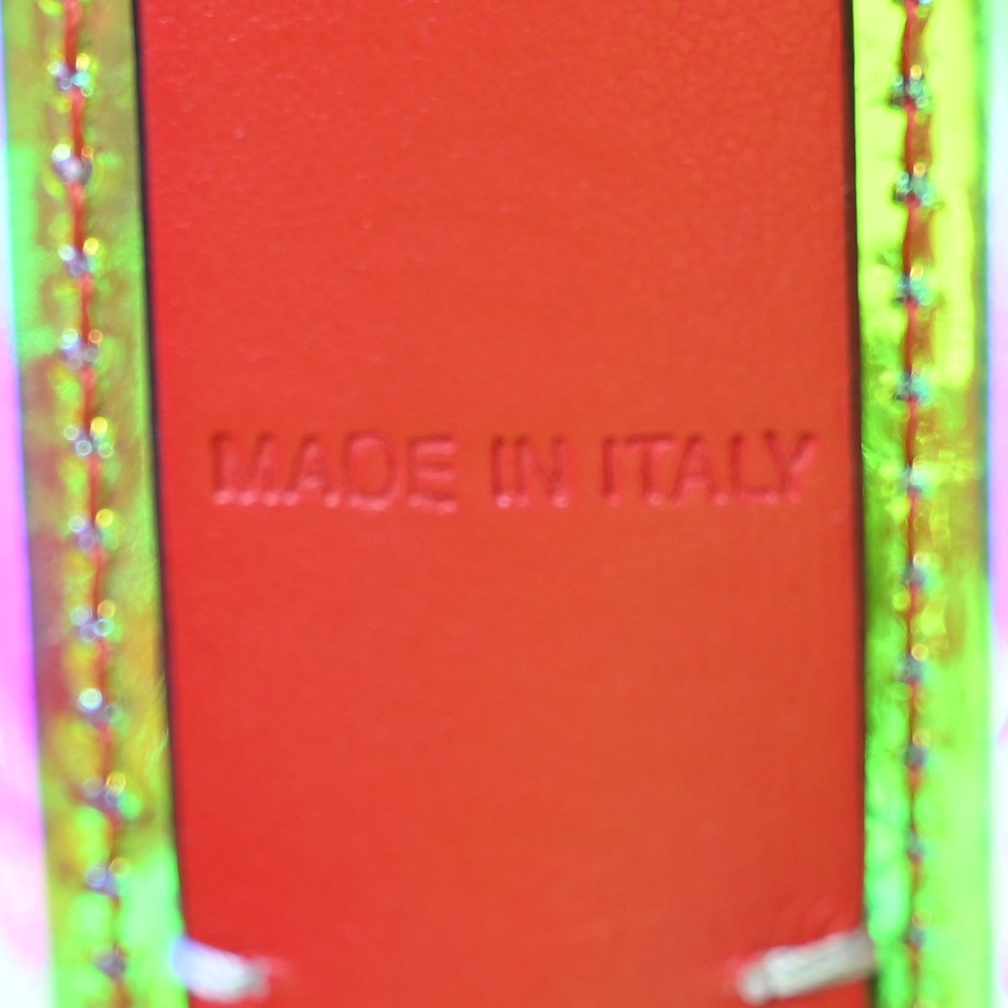 PVC Spikes East West Cabata Tote Clear Multicolor